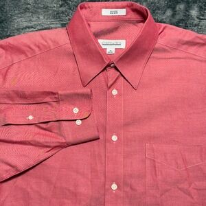 Joseph & Feiss Dress Shirt Mens 16 32/33 Reddish Pink